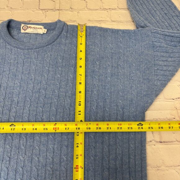 Mackinnon of Scotland Men 100% Wool Cable Knit Sweater Size XL X-Large D037 -26 - Picture 3 of 15